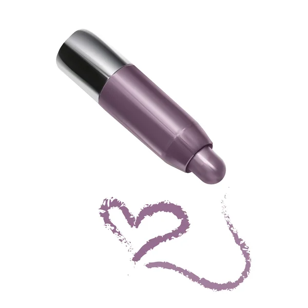 Lilac open tube kosmetischer Lippenstift — Stockvektor