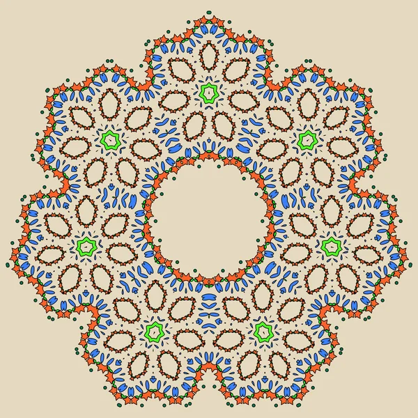 Koronki kwiatowy ornament etniczne kolorowy — Wektor stockowy