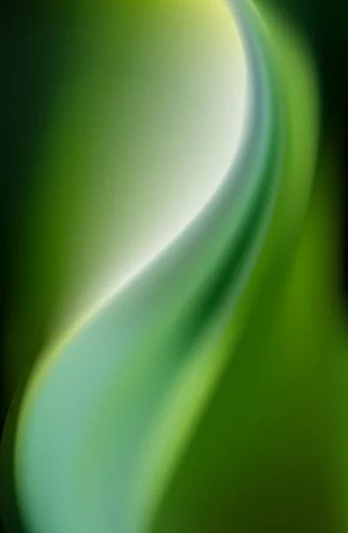 いくつかのソフトのひだに緑の絹の背景 — ストックベクタ