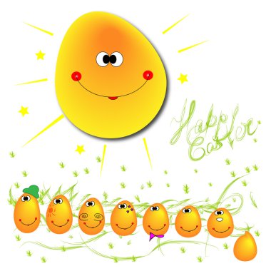 Bahar çimenlerin üzerinde güzel Paskalya yortusu yumurta