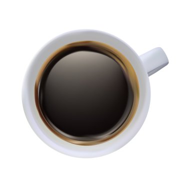 beyaz porselen kupa kahve için