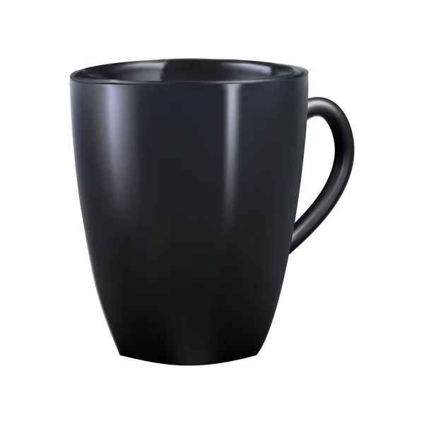 Caneca branca de porcelana para café — Vetor de Stock