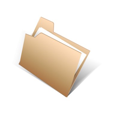 klasör için kağıtları vektör etiket