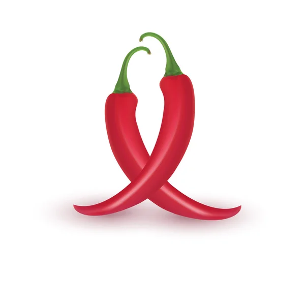 Immagine realistica del peperone rosso di Cayenne — Vettoriale Stock