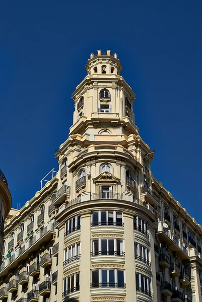 Bâtiments avec façades en dentelle de la ville Valencia Espagne — Photo