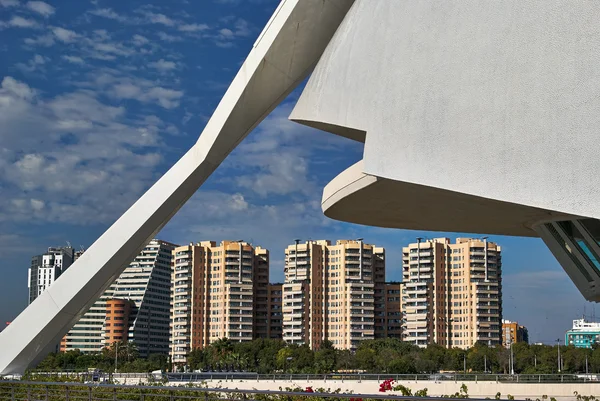 Budovy s krajkou frontách město valencia Španělsko — Stock fotografie