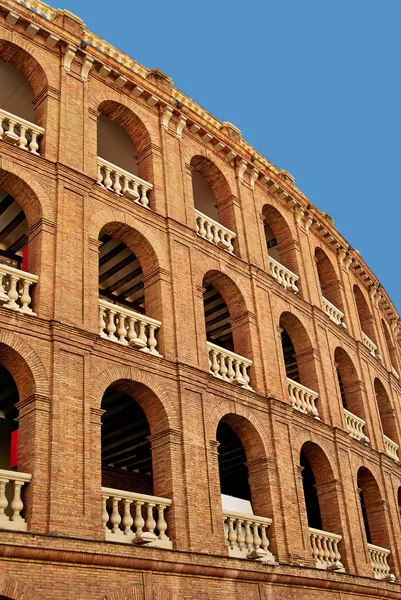 Buildings with lace fronts of city Valencia Spain — Stock Photo, Image