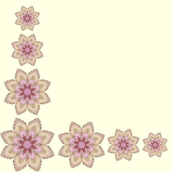 Encaje floral colorido ornamento étnico — Archivo Imágenes Vectoriales