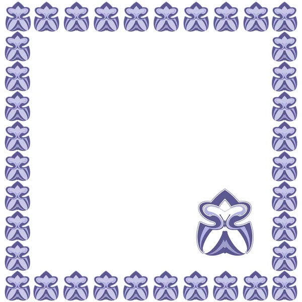 Illustration de fond en dentelle lilas bleue — Image vectorielle