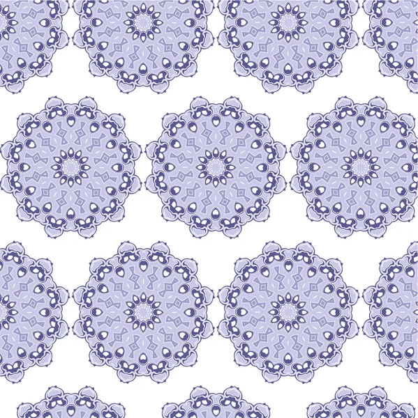 无缝模式蓝紫色花边 — 图库矢量图片