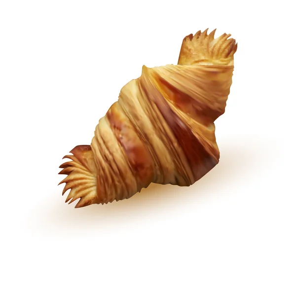 Frisches und schmackhaftes goldenes Briosh Croissant — Stockvektor