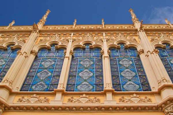 Здания с кружевными фасадами города Валенсия Испания — стоковое фото