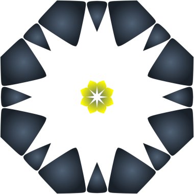 soyut renkli sarı geometrik altıgen