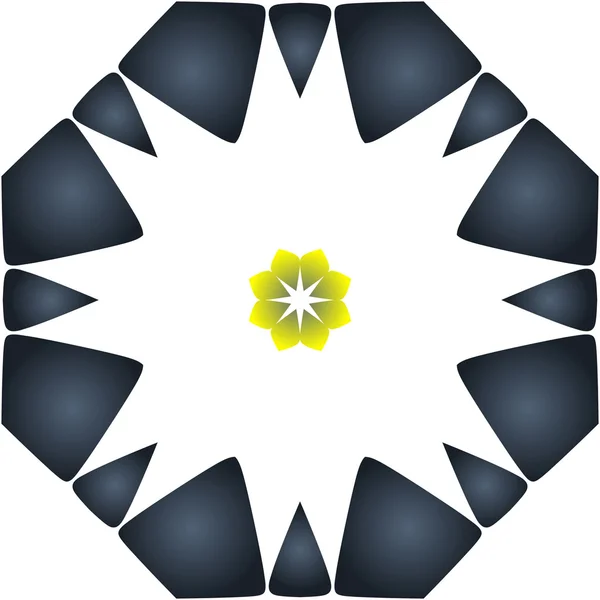 Abstraktní barevné žluté geometrické šestiúhelník — Stockový vektor