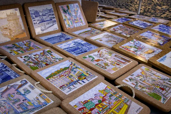 Souvenir of cork, boards under hot, Portugal. — Stock Photo, Image