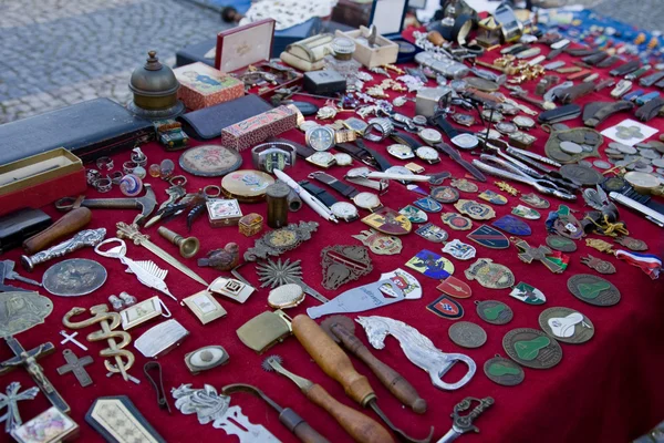 Goods at the flea market, Portugal, Batalya Stock Image