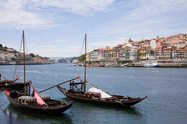 포르투갈 포르투 (Porto)와 도루 강의 보기 — 스톡 사진