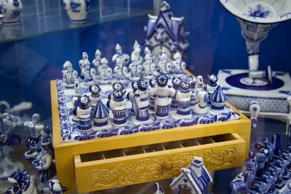 O museu de brinquedos gzhel. Rússia . — Fotografia de Stock