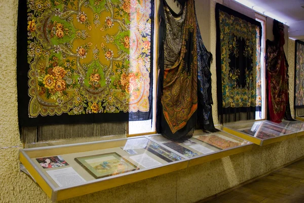 Museum of Pavlovcky Posad shawls Royalty Free Stock Photos