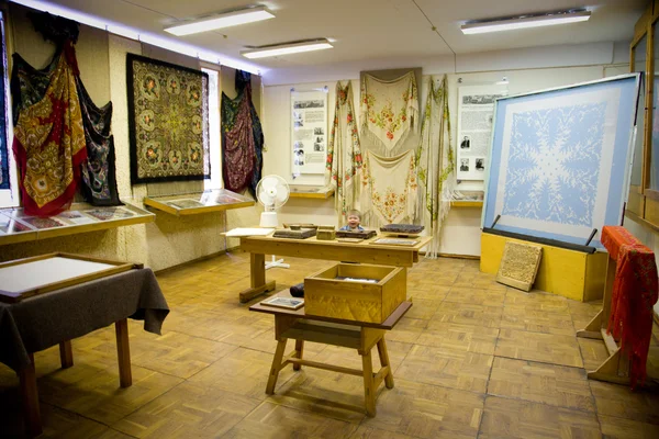 Museum of Pavlovcky Posad shawls Royalty Free Stock Images