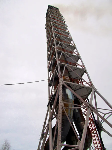 Chimenea de metal triple — Foto de Stock