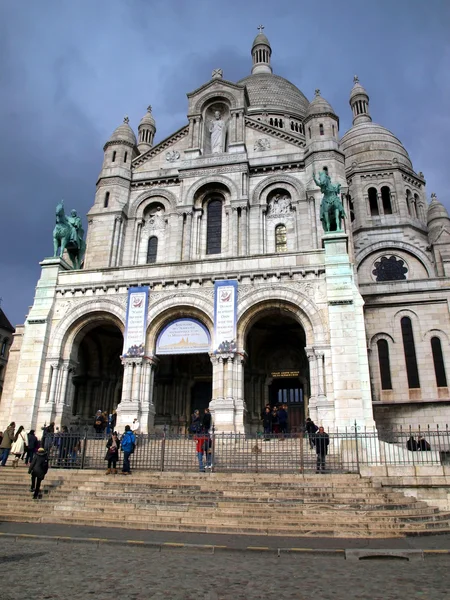 Ο καθεδρικός ναός Sacre coeur Παρίσι, Γαλλία — Φωτογραφία Αρχείου
