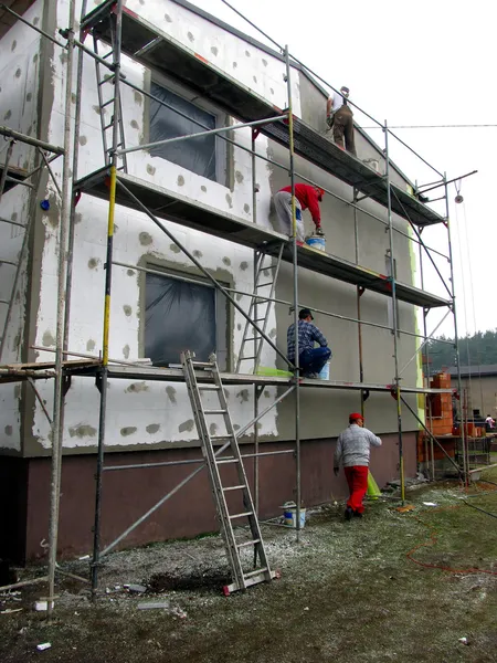 Thermo insulation on a building — Stock Image Thermo insulation on a building Royalty Free Stock Photos