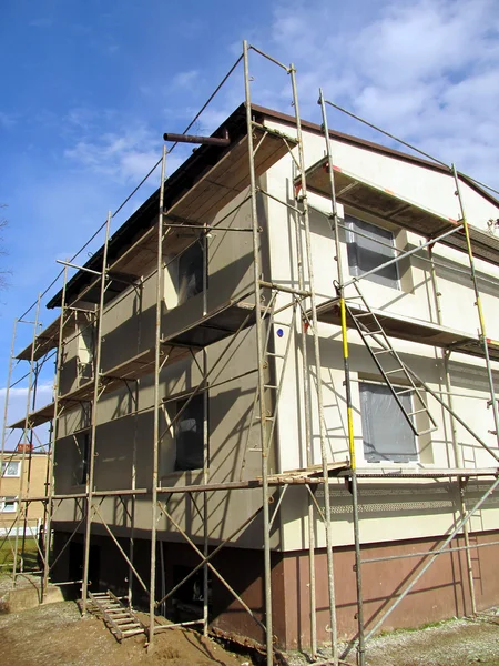 Stage of the repaired walls of the building — Stock Photo, Image