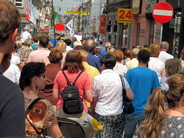 GLIWICE, POLÓNIA - JUNHO 09: II Marcha Gliwice pela Vida e Família — Fotografia de Stock