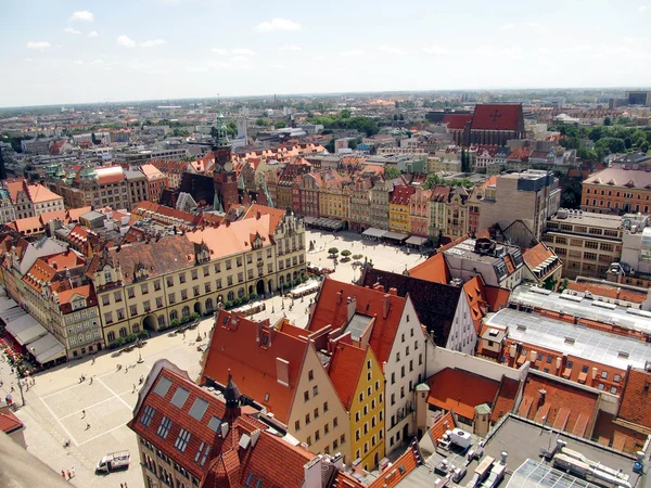 Pazar Meydanı Wroclaw, Polonya — Stok fotoğraf