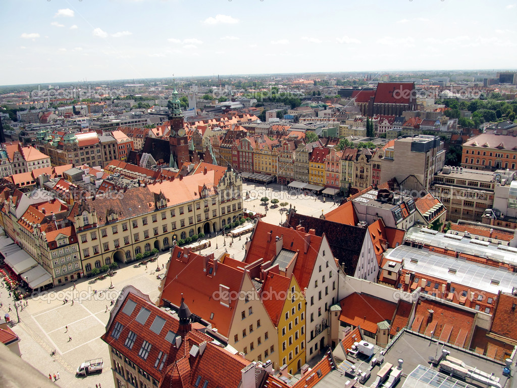 market square in Wroclaw, Poland