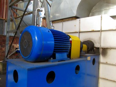 büyük elektrik motoru fan sürücü olarak mavi renk