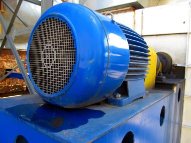 büyük elektrik motoru fan sürücü olarak mavi renk