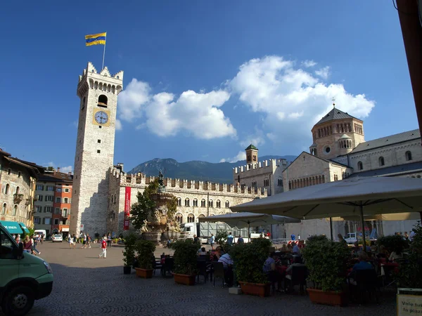 Piazza Duomo with the Torre Civica, Trento, — Stock Photo, Image