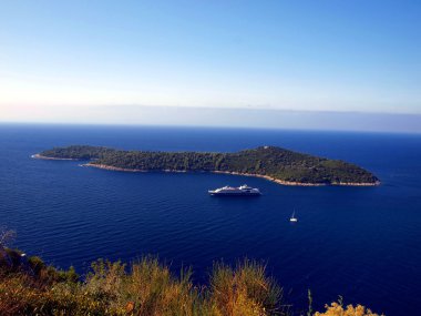 Lokrum dubrovnik yakınından Adriyatik Denizi küçük bir ada