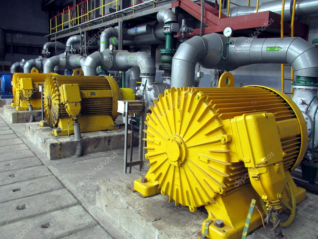 Several water pumps with electric motors — Stock Photo © rparys 42813599