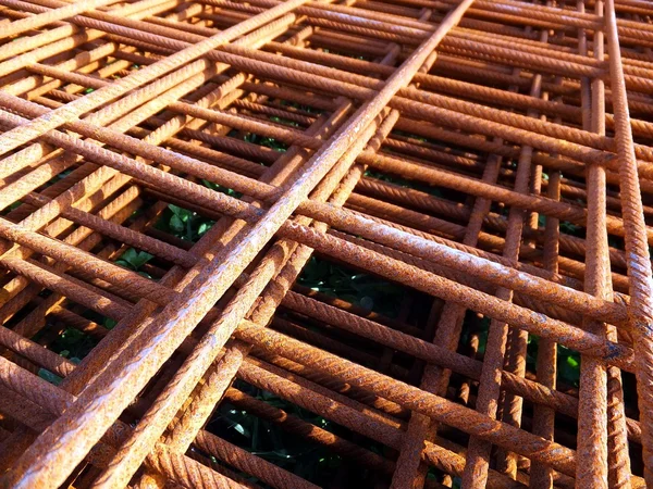 Concrete reinforcing mesh — Stock Photo, Image