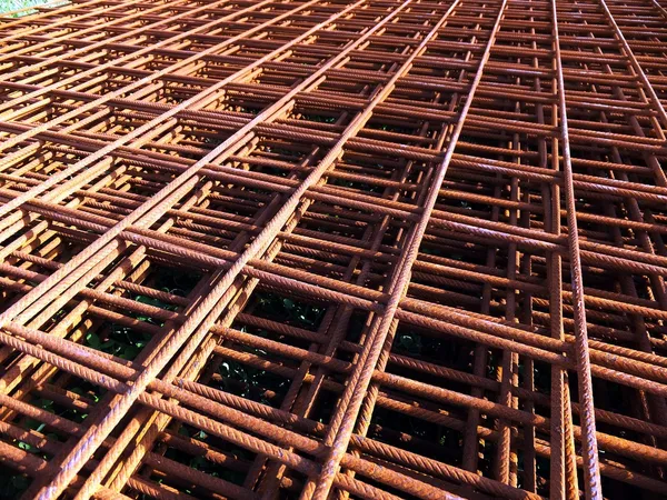 Concrete reinforcing mesh — Stock Photo, Image