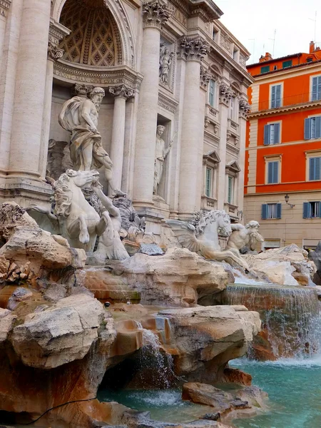 De słynnej fontanny di trevi, Rzym — Zdjęcie stockowe