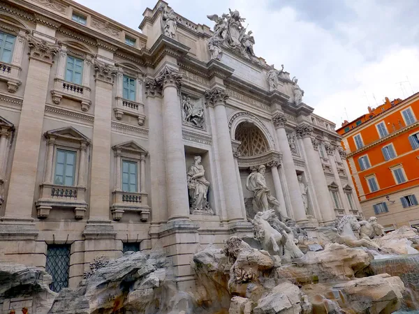 De beroemde de Trevifontein, rome — Stockfoto