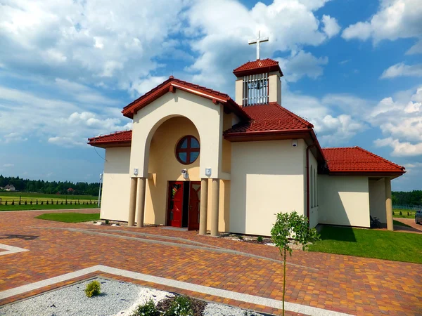 Filial Church in Dyrdach, parish Miotek, the first church in the — Stock Photo, Image