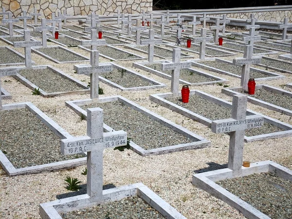 Cimitero di Guerra Polacco a Loreto, Itraly — Foto Stock