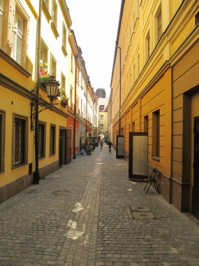 Eski kasaba Wroclaw, geçiş bahis görünümünü dar sokakta