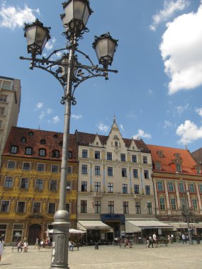 Bölüm eski kasaba Wroclaw Polonya, kare ile
