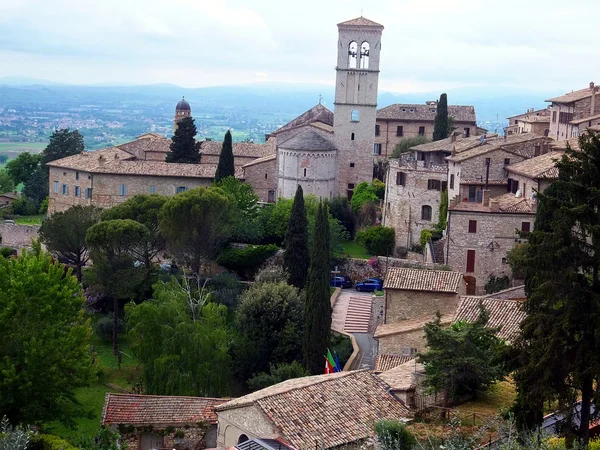 Panorama van de oude stad van assisi in Italië — Stockfoto