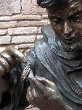 St francis assisi içinde manastır bahçe heykeli,