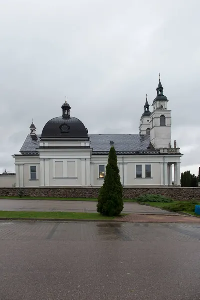 Igreja Santo Antônio Sokolka Polônia Lugar Milagre Eucarístico Tempo Nublado — Fotografia de Stock