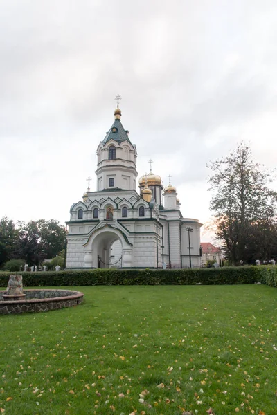 Iglesia Ortodoxa San Alejandro Nevski Una Iglesia Parroquial Ortodoxa Sokolka — Foto de Stock
