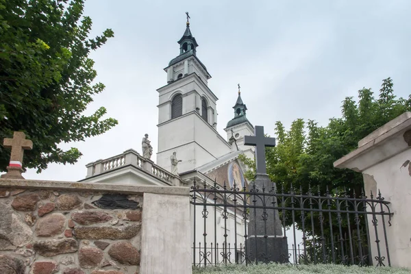Kostel Antonína Sokolce Polsku Místo Eucharistického Zázraku Oblačném Deštivém Počasí — Stock fotografie