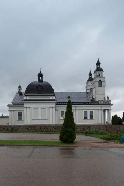 Church Anthony Sokolka Poland Place Eucharistic Miracle Cloudy Rainy Weather — Stock Photo, Image